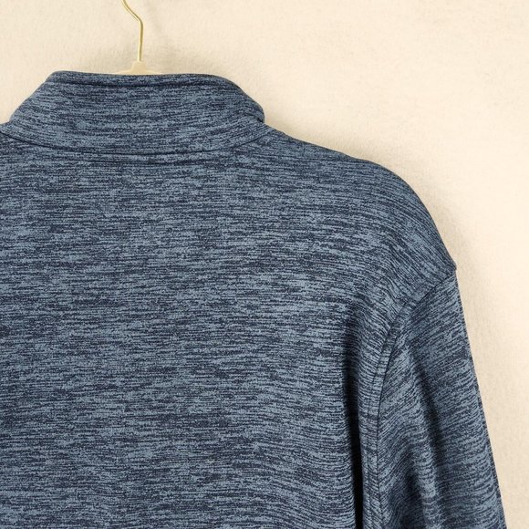 Under Armour Sweater Men Extra Large Blue Heathered Loose Fit Cold Gear Pullover - Picture 9 of 9